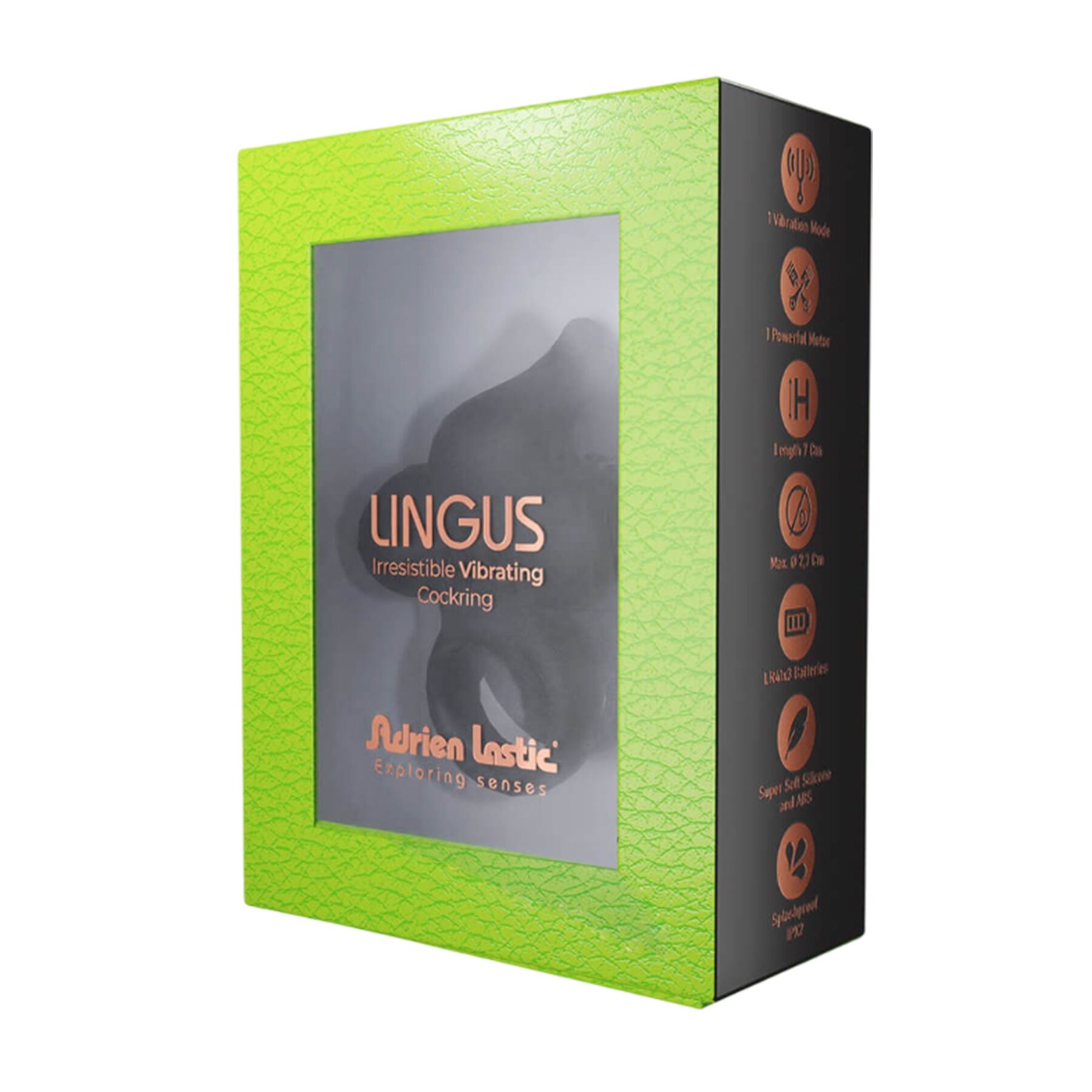 Ерекційне віброкільце adrien lastic lingus black з язичком і щіточкою для стимуляції клітора Ерекційне віброкільце adrien lastic lingus black з язичком і щіточкою для стимуляції клітора