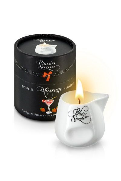 Масажна свічка plaisirs secrets strawberry daiquiri (80 мл) подарункове паковання, керамічний посуд Масажна свічка plaisirs secrets strawberry daiquiri (80 мл) подарункове паковання, керамічний посуд