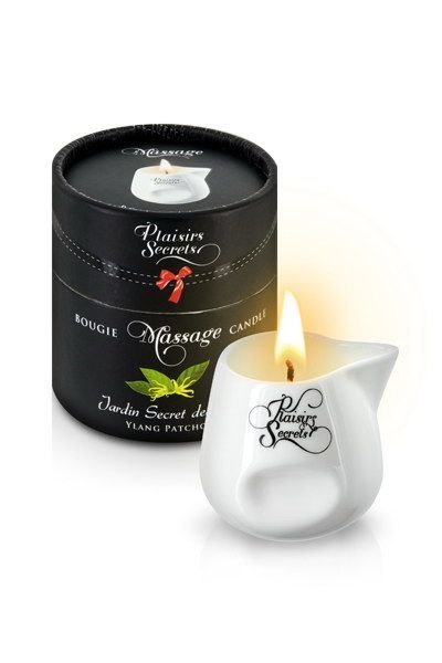 Масажна свічка plaisirs secrets ylang patchoul (80 мл) подарункова упаковка, керамічний посуд Масажна свічка plaisirs secrets ylang patchoul (80 мл) подарункова упаковка, керамічний посуд