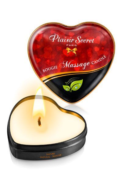 Масажна свічка серце plaisirs secrets natural (35 мл) Масажна свічка серце plaisirs secrets natural (35 мл)