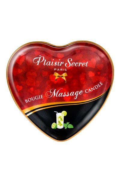 Масажна свічка серце plaisirs secrets mojito (35 мл) Масажна свічка серце plaisirs secrets mojito (35 мл)