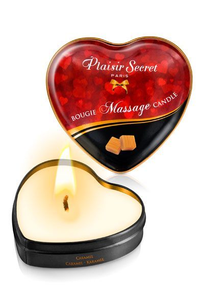 Масажна свічка серце plaisirs secrets caramel (35 мл) Масажна свічка серце plaisirs secrets caramel (35 мл)