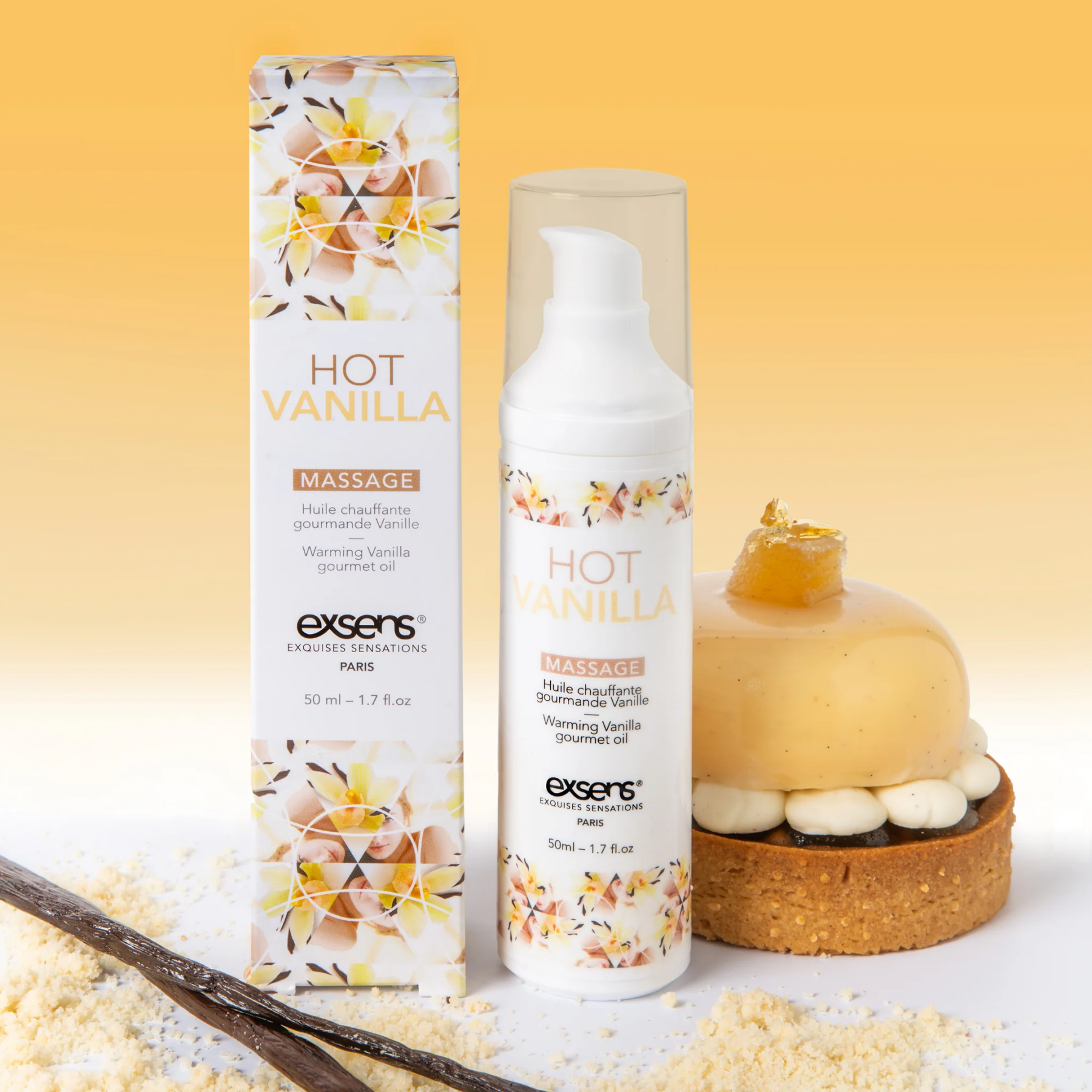 Масажна олія exsens hot vanilla 50мл розігріває, без цукру, без парабенів, їстівна Масажна олія exsens hot vanilla 50мл розігріває, без цукру, без парабенів, їстівна