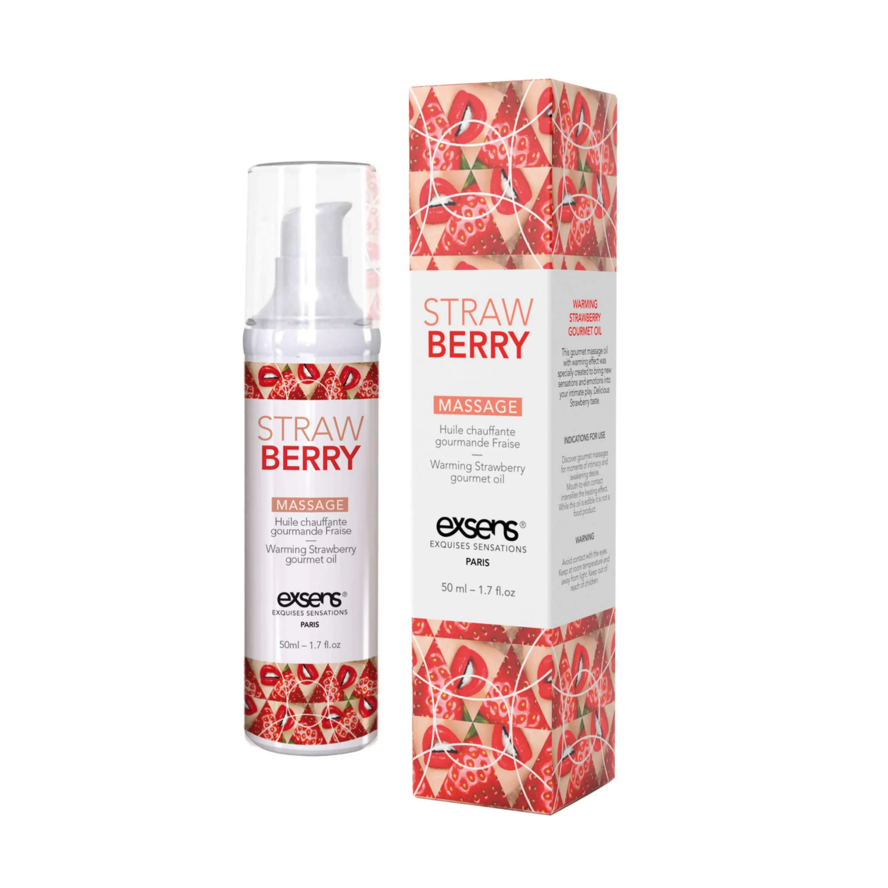 Масажна олія exsens strawberry 50 мл розігрівальна, без цукру, без парабенів, їстівна Масажна олія exsens strawberry 50 мл розігрівальна, без цукру, без парабенів, їстівна