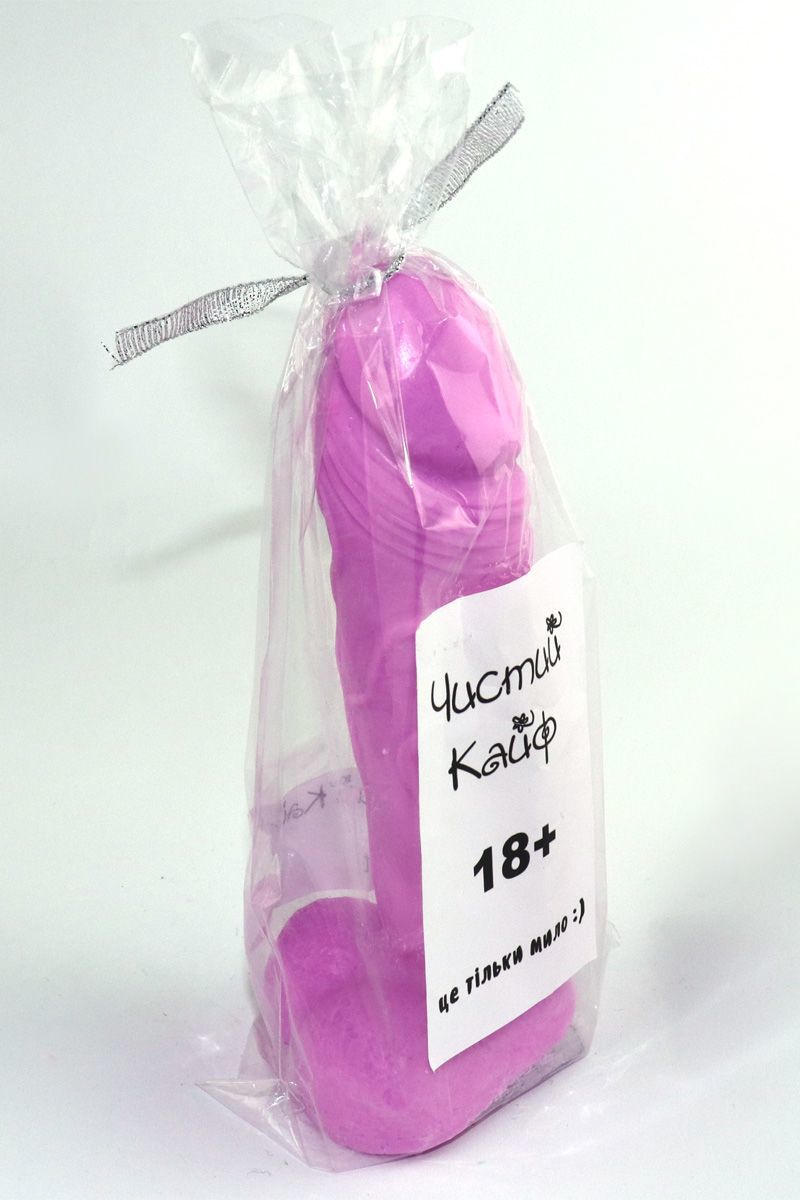 Мило у формі пеніса Чистий Кайф violet size m, крафтове мило член, натуральне Мило у формі пеніса Чистий Кайф violet size m, крафтове мило член, натуральне