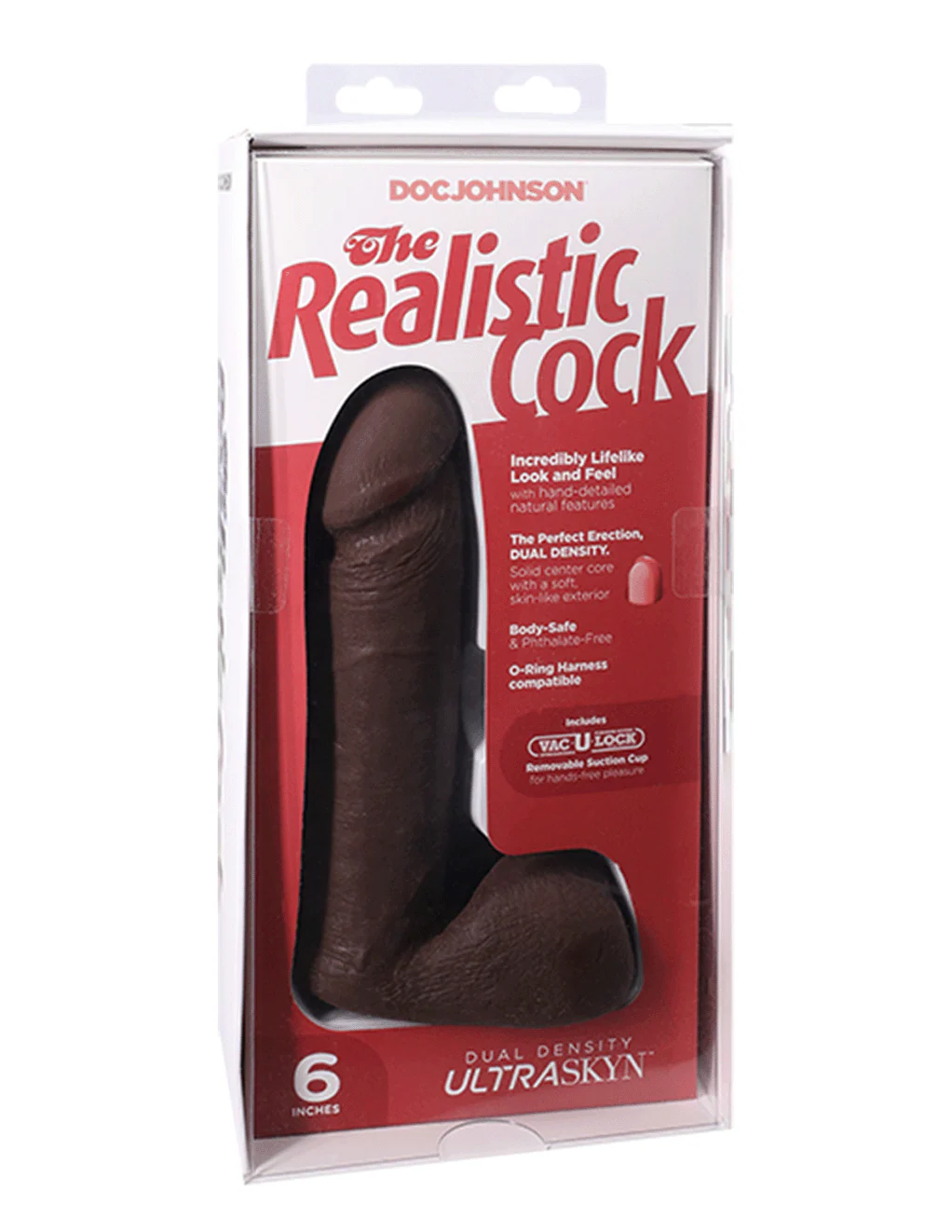 Фалоімітатор doc johnson the realistic cock 6 inch black ultraskyn, vac u lock, діаметр 4,3 см Фалоімітатор doc johnson the realistic cock 6 inch black ultraskyn, vac u lock, діаметр 4,3 см