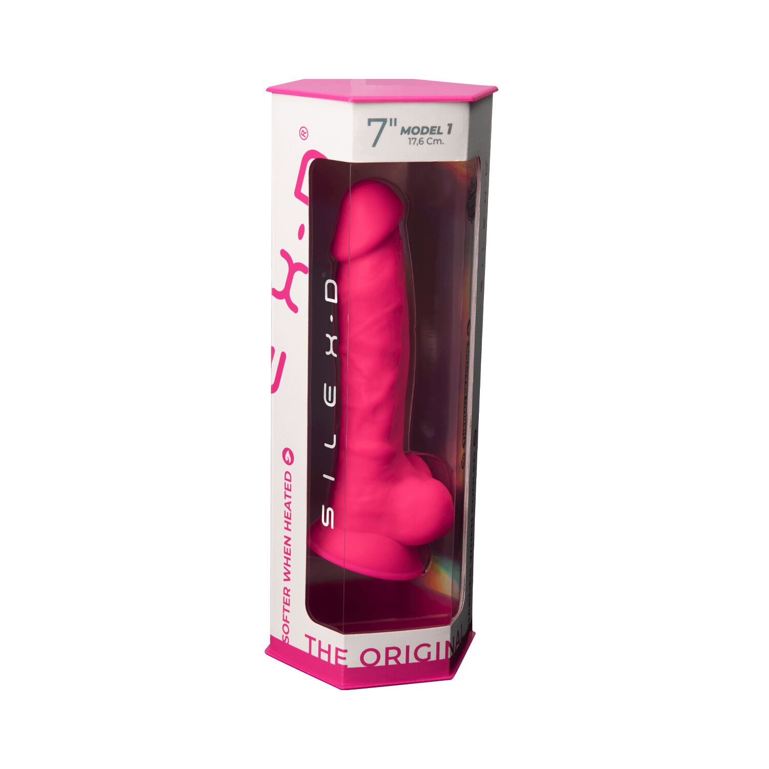 Фалоімітатор silexd johnny pink (model 1 size 7in), двошаровий, силікон + silexpan, діаметр 3,8см Фалоімітатор silexd johnny pink (model 1 size 7in), двошаровий, силікон + silexpan, діаметр 3,8см