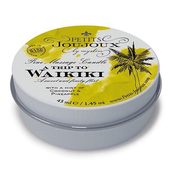 Масажна свічка petits joujoux waikiki beach coconut and pineapple (43 мл) з афродизіаками