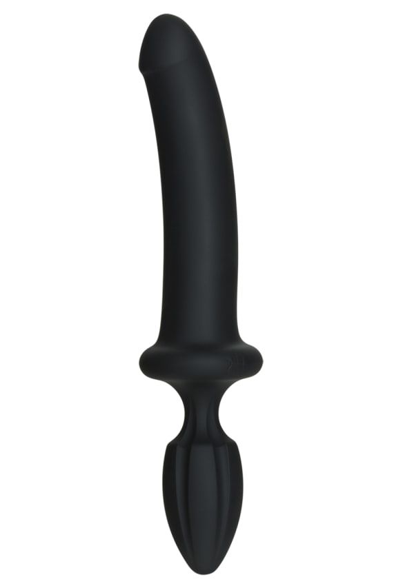 Анальний плаг з ділдо doc johnson kink dual density secondskyn fuck plug black Анальний плаг з ділдо doc johnson kink dual density secondskyn fuck plug black