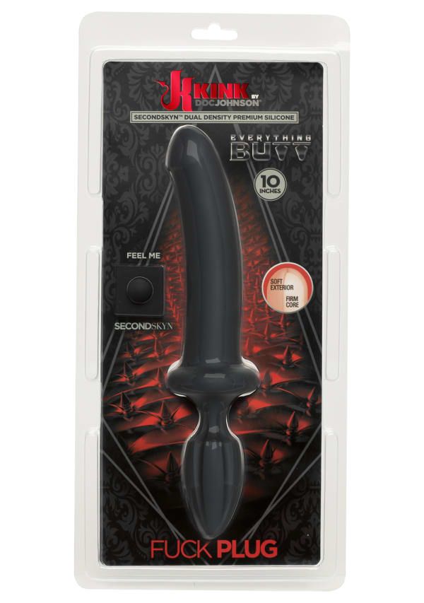 Анальний плаг з ділдо doc johnson kink dual density secondskyn fuck plug black Анальний плаг з ділдо doc johnson kink dual density secondskyn fuck plug black