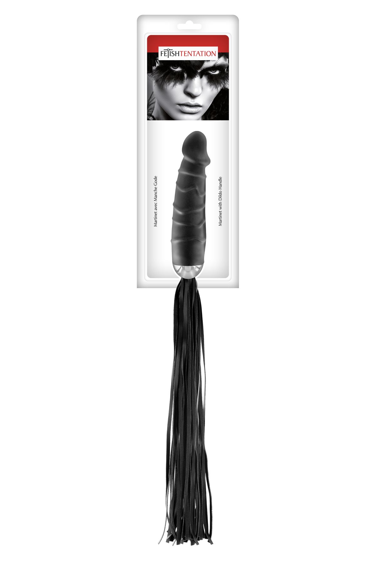 Флогер з ручкою дилдо fetish tentation whip with dildo handle Флогер з ручкою дилдо fetish tentation whip with dildo handle