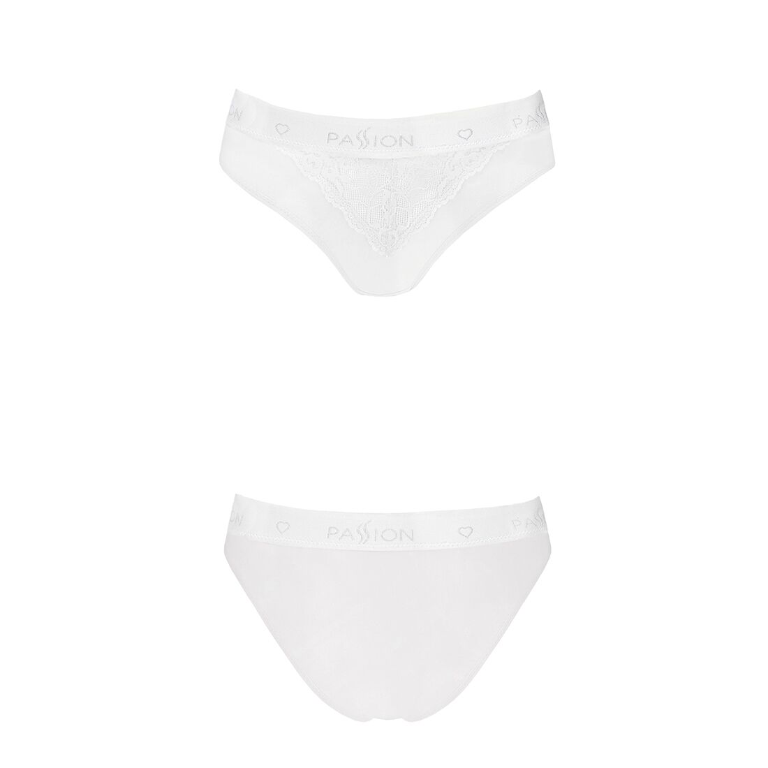 Трусики з широкою гумкою і мереживом passion ps001 panties xl, white Трусики з широкою гумкою і мереживом passion ps001 panties xl, white