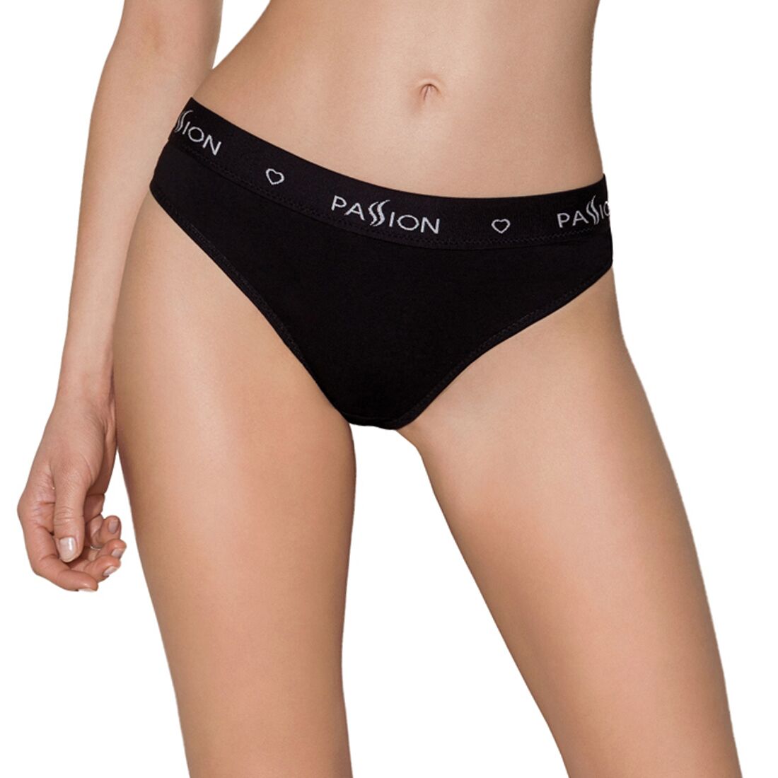 Трусики сліпи з бавовни та еластаном passion ps004 panties l, black