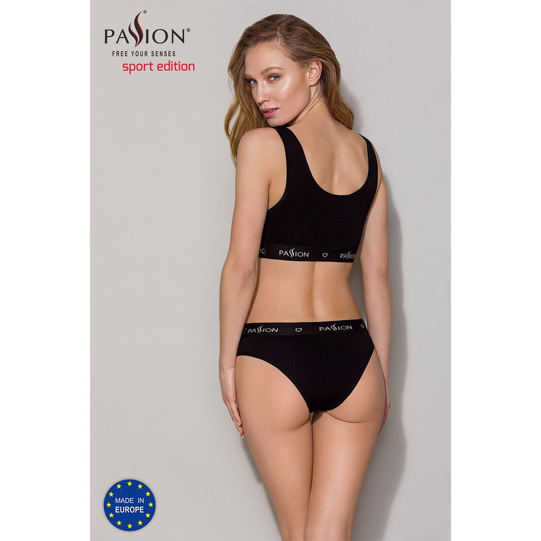 Трусики сліпи з бавовни з еластаном passion ps004 panties m, black Трусики сліпи з бавовни з еластаном passion ps004 panties m, black