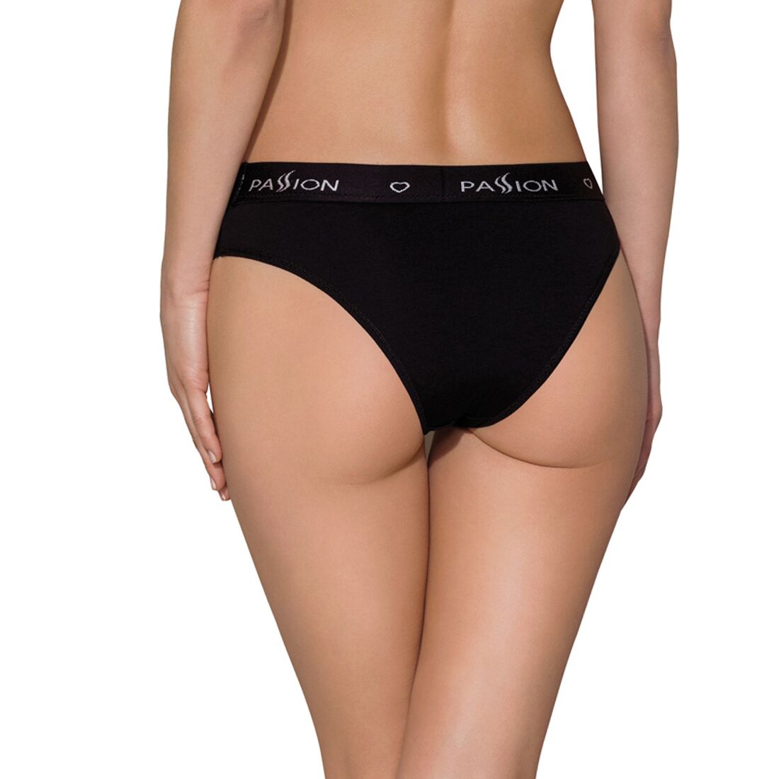 Трусики сліпи з бавовни з еластаном passion ps004 panties m, black Трусики сліпи з бавовни з еластаном passion ps004 panties m, black