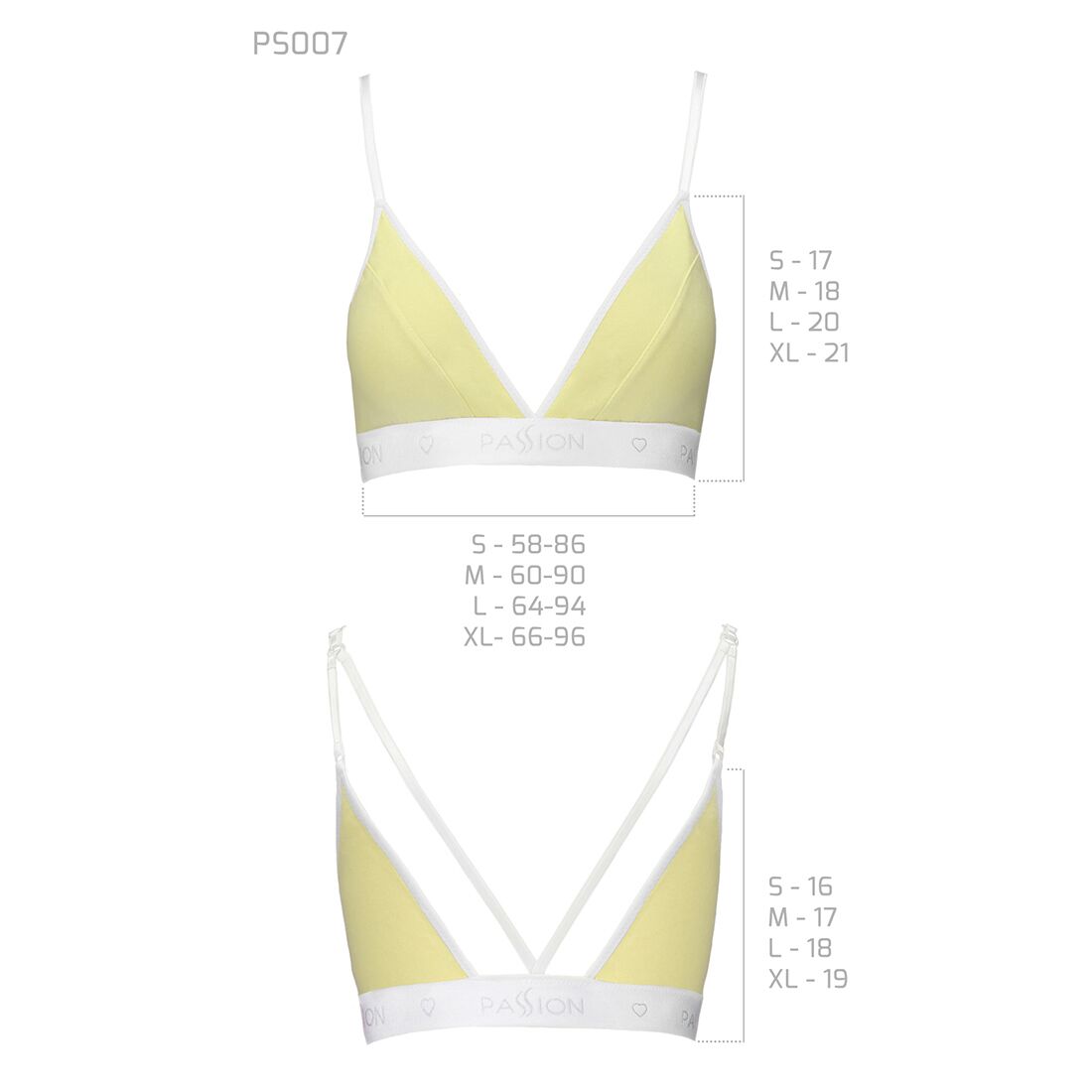 Спортивний топ з подвійними бретелями passion ps007 top xl, yellow Спортивний топ з подвійними бретелями passion ps007 top xl, yellow