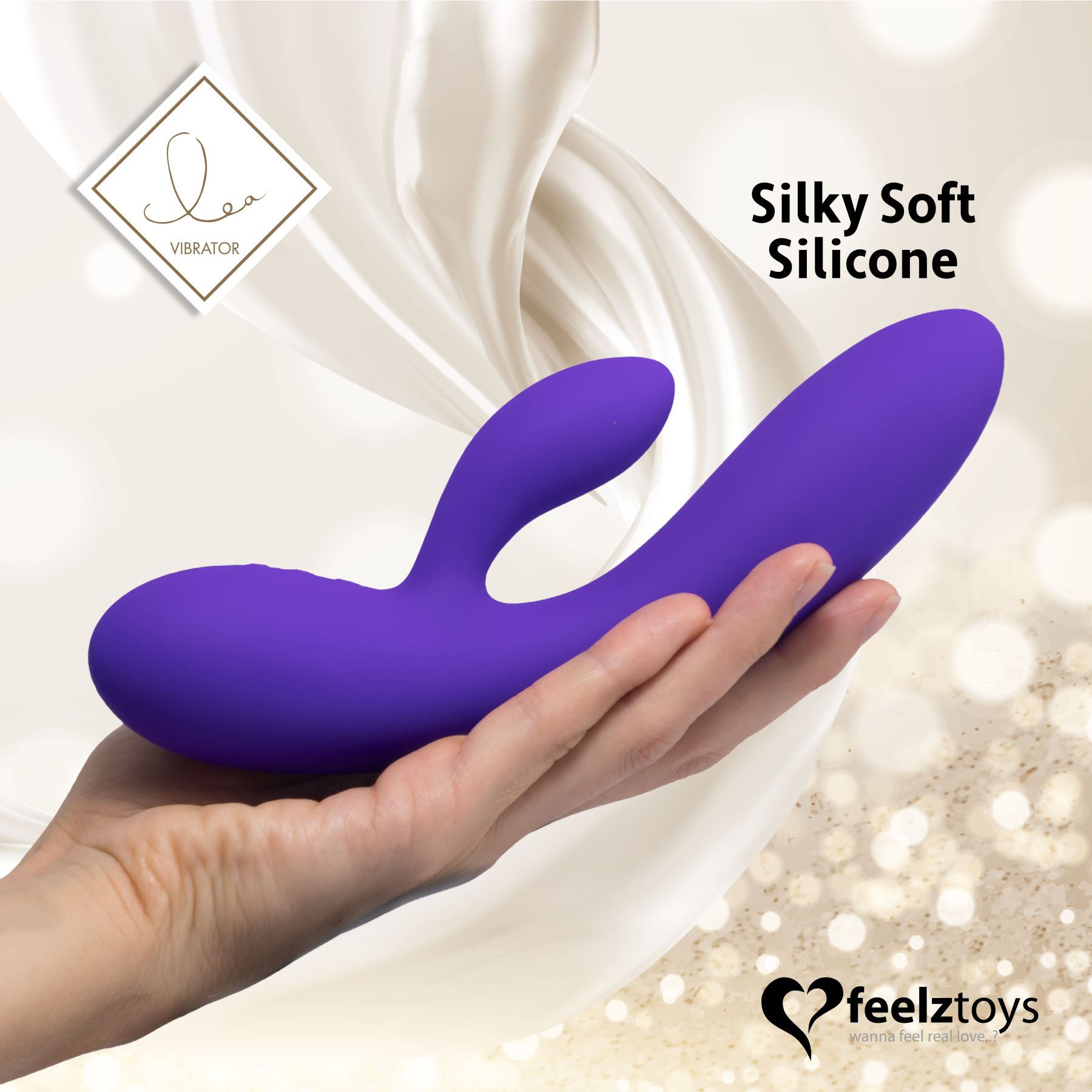 Гнучкий вібратор кролик з двома моторами feelztoys lea rabbit vibrator medium purple Гнучкий вібратор кролик з двома моторами feelztoys lea rabbit vibrator medium purple