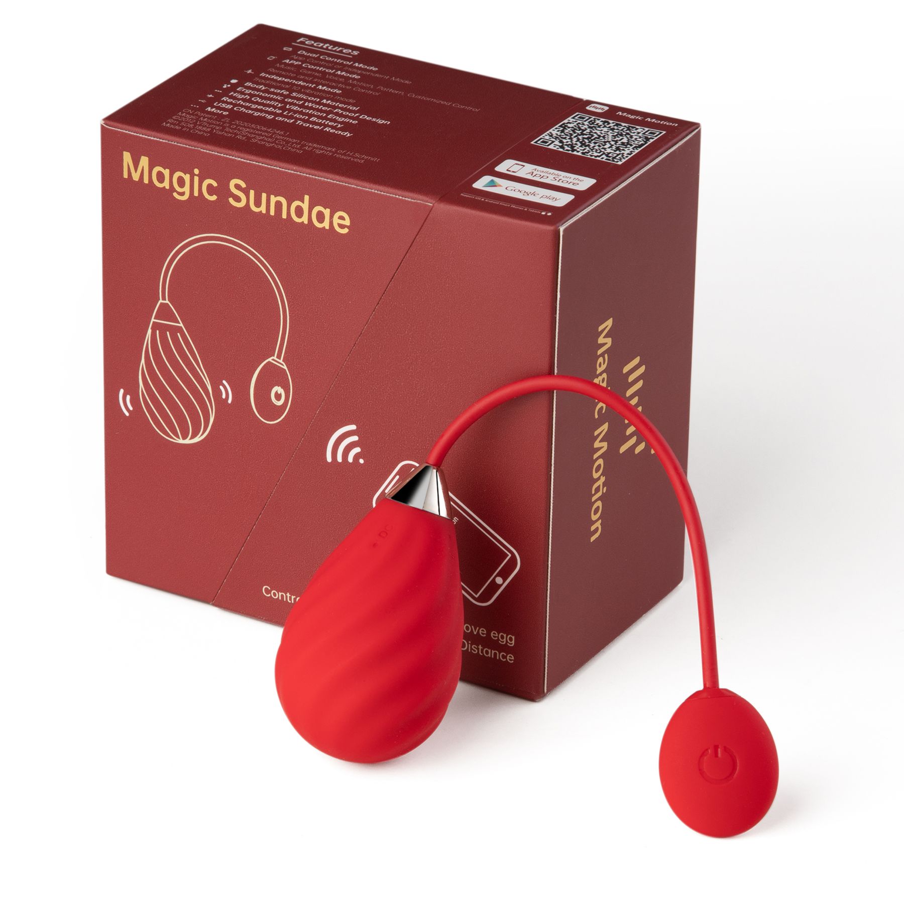 Смарт віброяйце magic motion sundae red Смарт віброяйце magic motion sundae red
